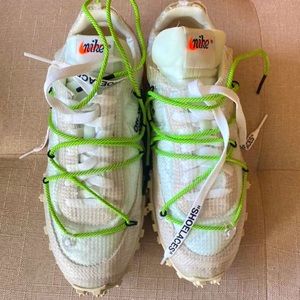 only worn once off white sneakers.